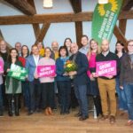 (c) Bündnis 90/Die Grünen, Barbing | Die Kandidat:innen für den Gemeinderat und unser BM-Kandidat Wolfgang Höpfl (6. v. re.).