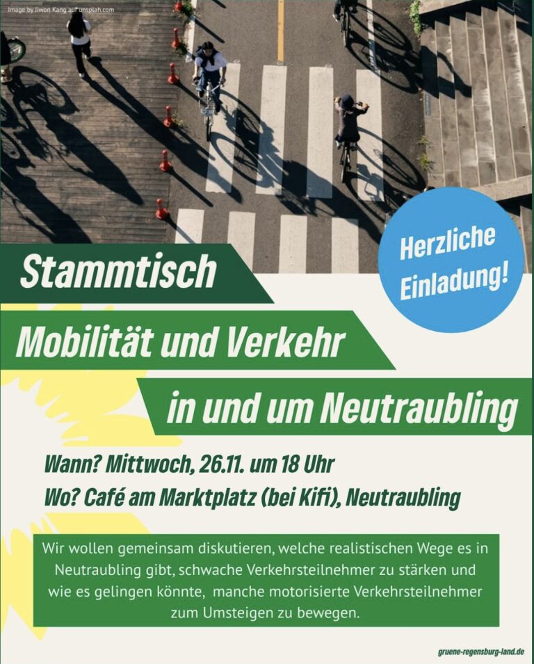 Stammtisch in Neutraubling: Mobilität & Verkehr in und um Neutraubling